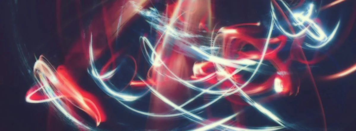 Abstract image of blurred colourful lights